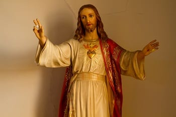 Jesus statue in chapel