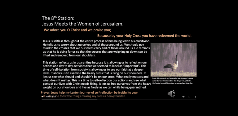 screenshot of Stations of The Cross PowerPoint
