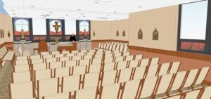 architect rendering of a chapel